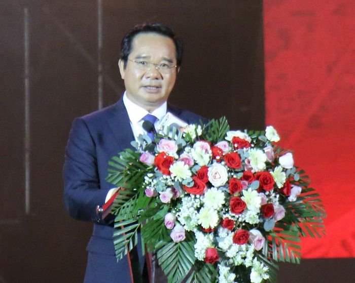 Ông Nguyễn Văn Được, Chủ tịch UBND Thành phố Hồ Chí Minh phát biểu tại buổi lễ. Ảnh: Thu Hương - TTXVN