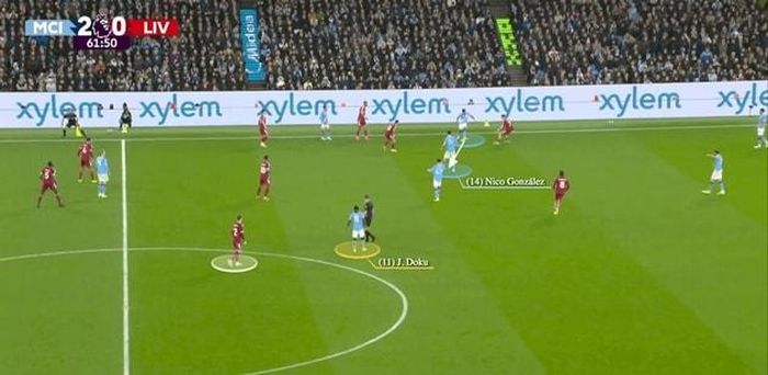 Nico Gonzalez nhận bóng từ Savinho