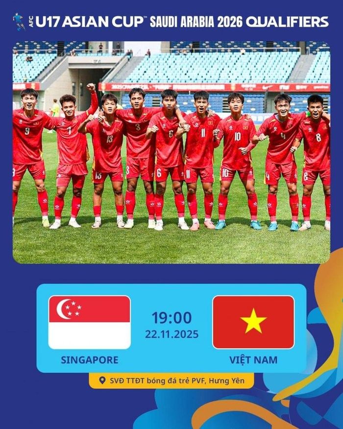 U17 Việt Nam tự tin hướng đến chiến thắng trước U17 Singapore