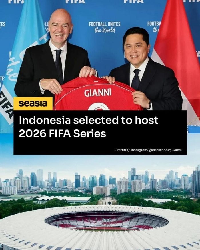Indonesia được đăng cai FIFA Series 2026 (Ảnh: Seasia News).