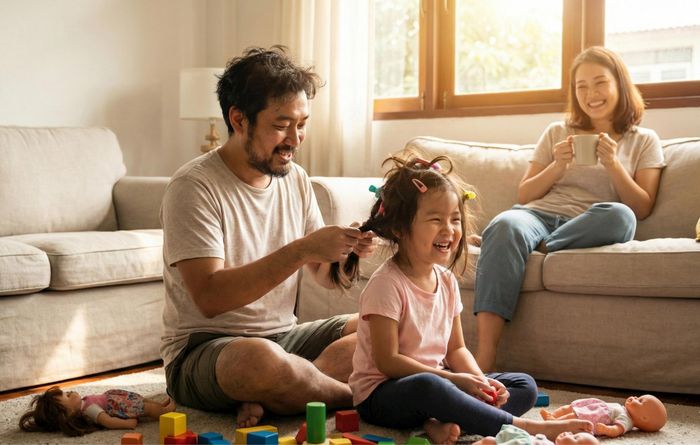 Hạnh phúc bền vững không cần một người mẹ "siêu nhân" hoàn hảo đến kiệt quệ, mà cần những người vợ biết buông bỏ áp lực "đảm đang" để tin tưởng giao phó trách nhiệm cho bạn đời. Ảnh minh họa: AI
