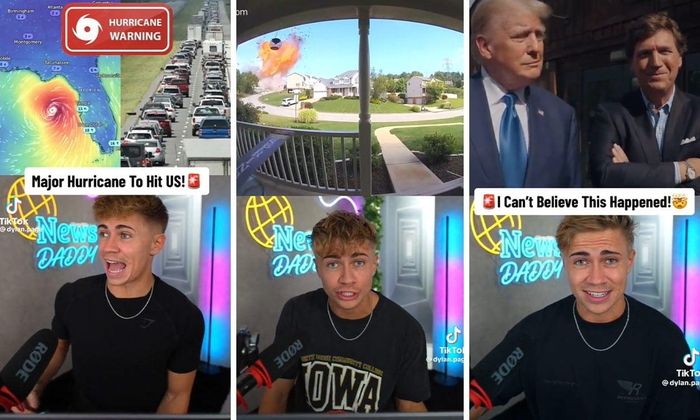 Dylan Page nổi bật trên TikTok vì đưa tin toàn cầu.