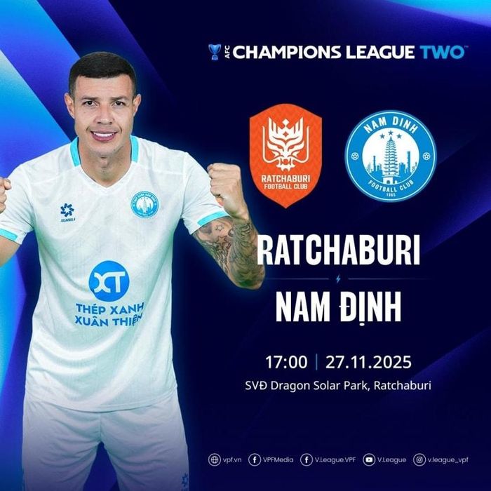 1 chiến thắng trước Ratchaburi sẽ giúp Nam Định chính thức đi tiếp