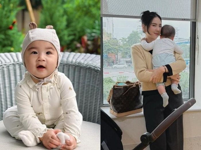 Mai Ngọc thường xuyên chia sẻ những khoảnh khắc đáng yêu của quý tử lên trang cá nhân.