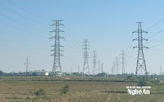 Dự án đường dây 220kV Đô Lương – Nam Cấm đã hoàn thành vượt trước tiến độ hơn 1 tháng so với chủ trương đầu tư được phê duyệt. Ảnh: TH