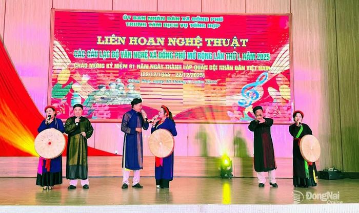 Một tiết mục biểu diễn trong liên hoan. Ảnh: Mỹ Duyên