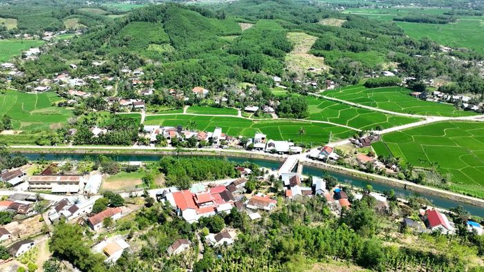 Một góc xã Phú Ninh nhìn từ trên cao. Ảnh: HOÀNG ĐẠO