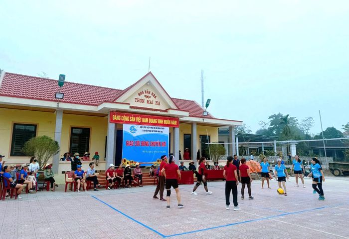 Phong trào thể dục, thể thao phát triển mạnh tại xã Trường Phú - Ảnh: T.L