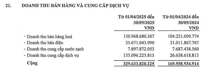  Doanh thu cung cấp dịch vụ của Halcom Việt Nam tăng mạnh so với cùng kỳ. Nguồn: Báo cáo tài chính quý II niên độ 2025 - 2026. 
