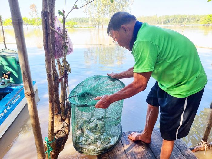 Thành quả của dân câu lưới sau thời gian lao động vất vả. Ảnh: THANH TIẾN