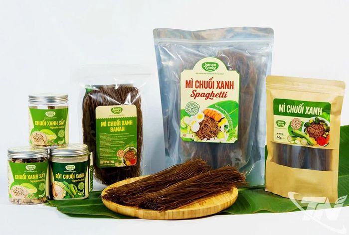 Một số sản phẩm đặc trưng từ quả chuối xanh.