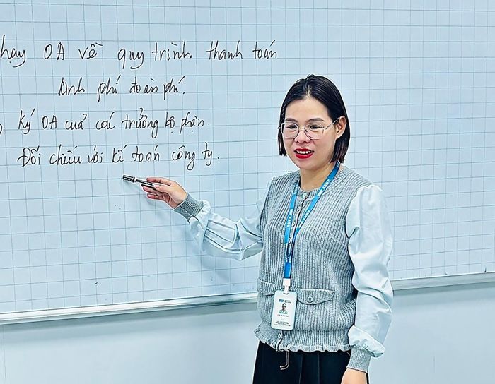 Chị Nguyễn Thu Trang - Chủ tịch Công đoàn Công ty TNHH Công Nghệ Everwin Precision (Việt Nam).