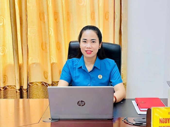Chị Nguyễn Thị Quyên - Chủ tịch Công đoàn xã Nghĩa Đàn.
