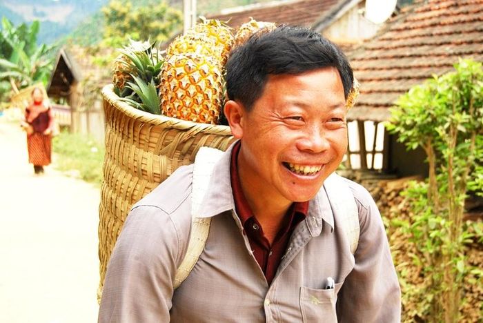 "Cánh chim đầu đàn" Thào Dìn ở thủ phủ dứa Cốc Phương, xã Bản Lầu (Lào Cai). Ảnh: Quốc Hồng