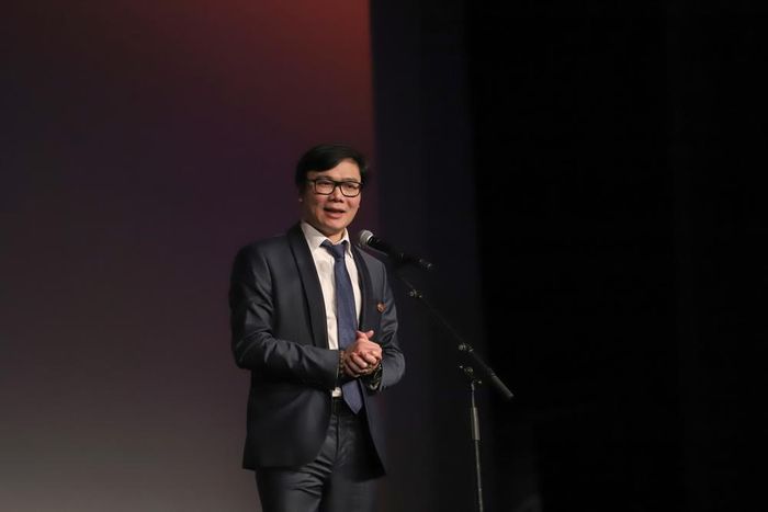 GS. Nguyễn Đức Khương, Chủ tịch Tổ chức Khoa học và Chuyên gia Việt Nam toàn cầu - AVSE Global phát biểu trong buổi Lễ khai mạc