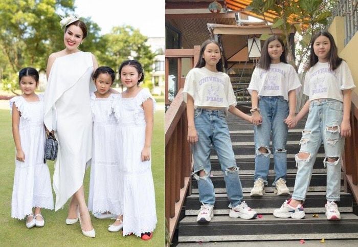 3 con gái lớn của Phương Lê háo hức khi biết mẹ sinh thêm em.