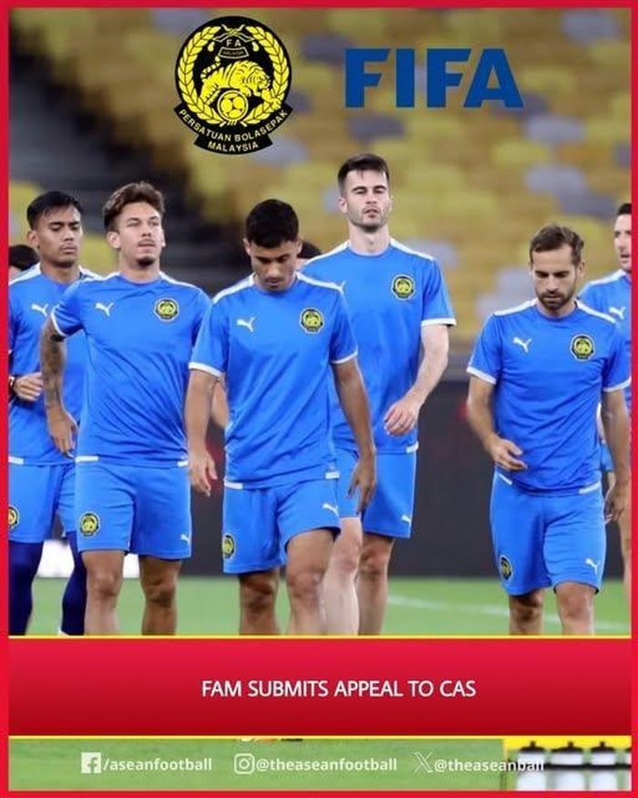 LĐBĐ Malaysia chính thức nộp đơn kháng cáo lên CAS vào ngày 8/12 (Ảnh: Asean Football)