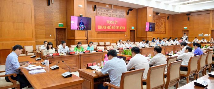  Quang cảnh điểm cầu TPHCM. Ảnh: VĂN MINH 