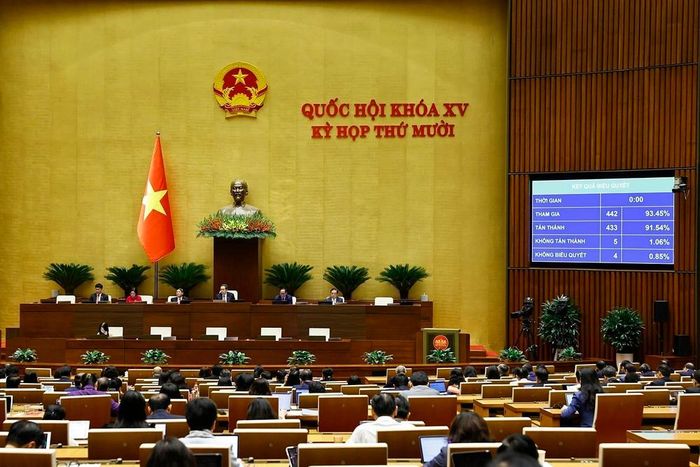 Quốc hội biểu quyết thông qua Luật Chuyển đổi số. Ảnh: Doãn Tấn