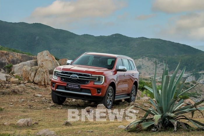 Ford Everest - mẫu xe bán chạy thứ ba của Ford Việt Nam trong tháng 11/2025, sau Ranger và Territory. Ảnh: Văn Xuyên/BNEWS/TTXVN
