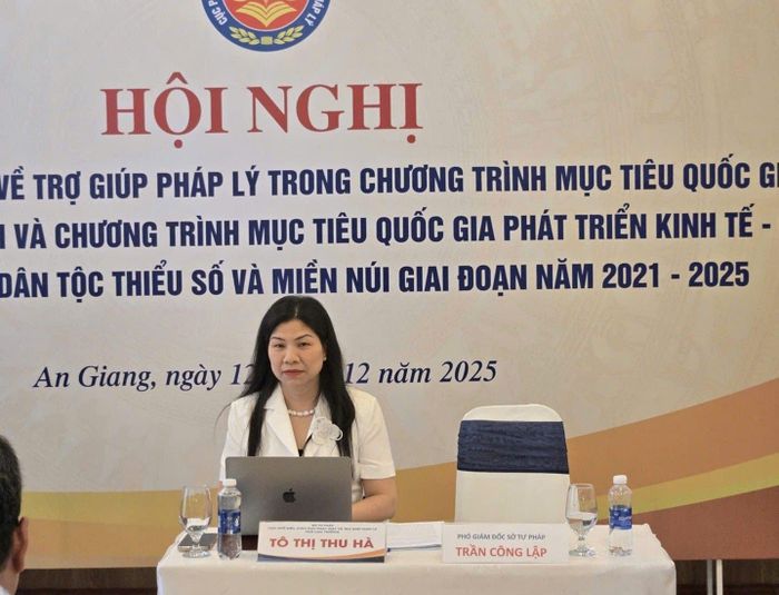 Hình ảnh đồng chí Tô Thị Thu Hà tại Hội nghị.