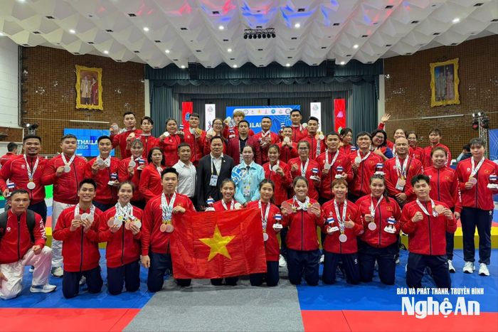 Đoàn Jujitsu Việt Nam tham dự SEA Games 33. Ảnh: NVCC