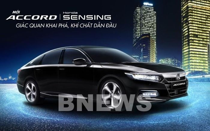 Honda Accord phiên bản mới màu đen ánh độc tôn. Ảnh: BNEWS/TTXVN phát
