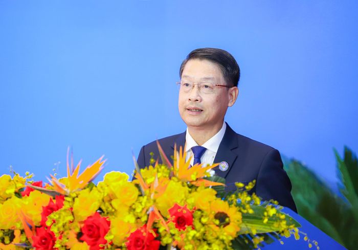 Phó Bí thư Thành ủy Ngô Xuân Thắng phát biểu chỉ đạo đại hội. Ảnh: NGỌC PHÚ