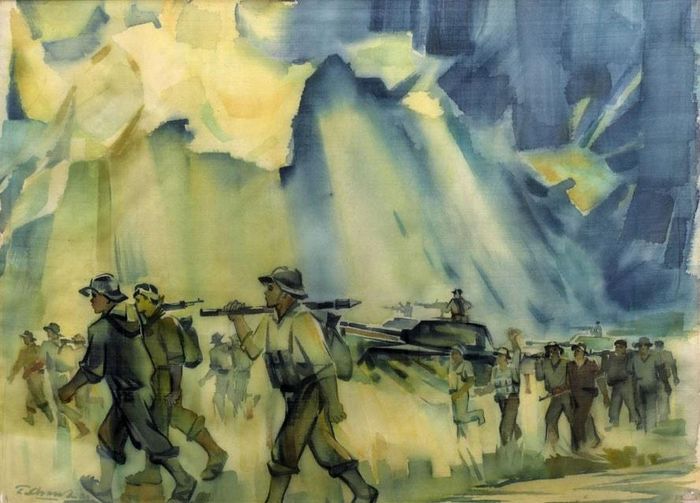 Tranh của họa sĩ Nguyễn Thanh Châu.