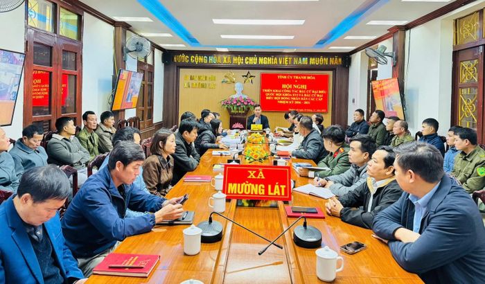 Phòng họp trực tuyến xã Mường Lát.