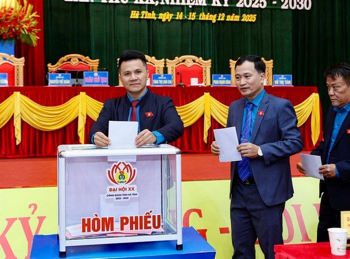 Các đại biểu bỏ phiếu.