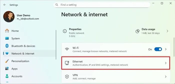 thiet lap dia chi IP tinh tren Windows 11.8