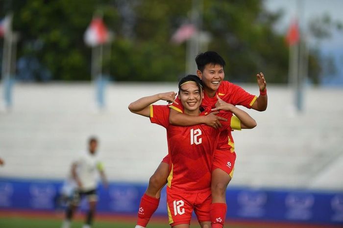 Đội tuyển nữ Việt Nam tự tin vượt qua đối thủ Philippines trong trận chung kết.Ảnh:Minh Quyết