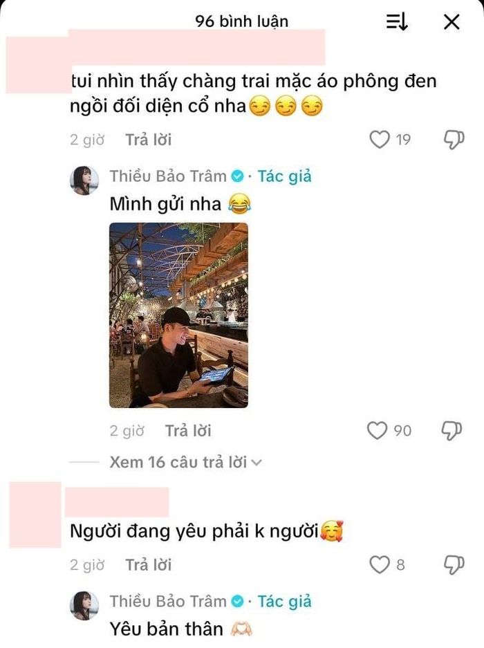 Thiều Bảo Trâm vội vàng lên tiếng đính chính khi bị nghi có tình mới (Ảnh: Chụp màn hình)