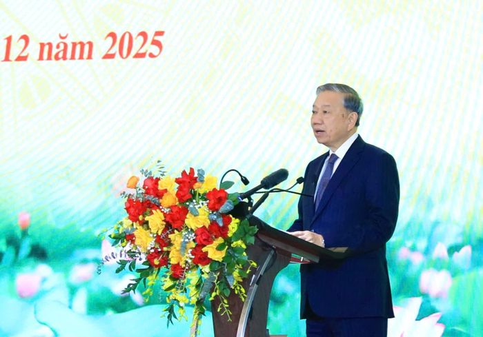 Tổng Bí thư Tô Lâm phát biểu chỉ đạo tại hội nghị. Ảnh: Quang Thái