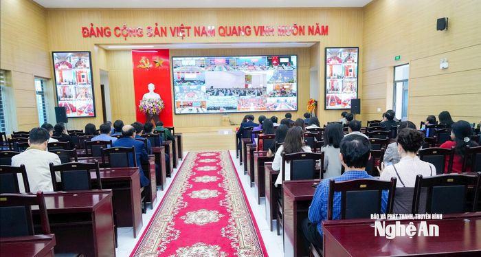 Quang cảnh điểm cầu Nghệ An. Ảnh: TL