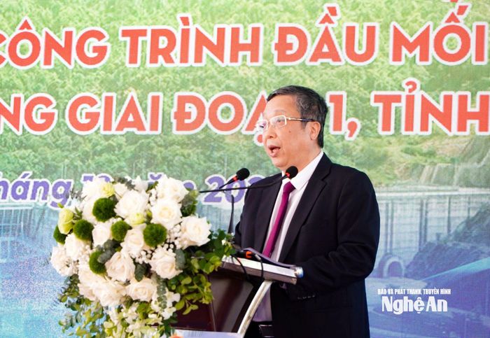 Đồng chí Hoàng Trung - Thứ trưởng Bộ Nông nghiệp và Môi trường phát biểu tại buổi lễ. Ảnh: Tiến Hùng