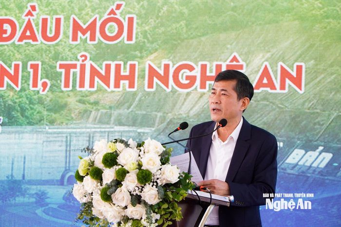 Đồng chí Thái Văn Thành - Phó Chủ tịch UBND tỉnh phát biểu tại buổi lễ. Ảnh: Tiến Hùng