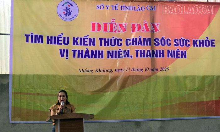 Trường THPT số 1 Mường Khương phối hợp với Sở Y tế tỉnh Lào Cai tổ chức Diễn đàn tìm hiểu kiến thức chăm sóc sức khỏe vị thành niên, thanh niên.