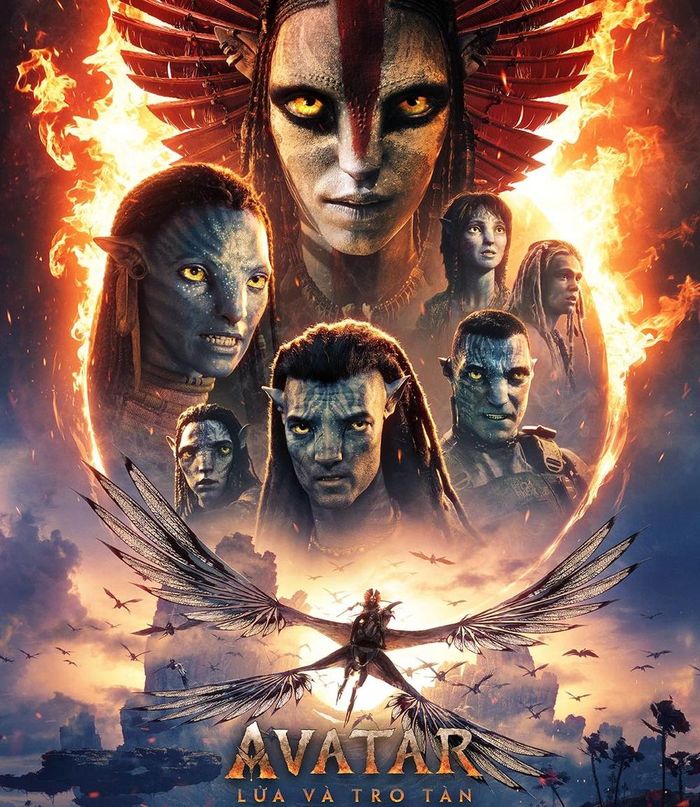 Poster "Avatar: Lửa và tro tàn"