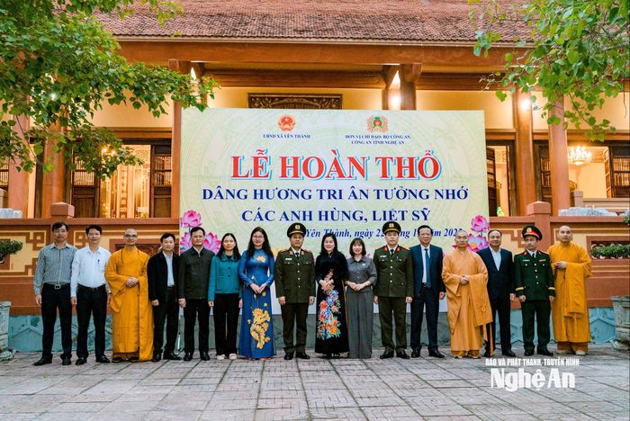 Dự án Nâng cấp, tu bổ, cải tạo Đền thờ và Nghĩa trang Liệt sĩ Yên Thành được triển khai với tổng mức đầu tư dự kiến 15 tỷ đồng từ nguồn xã hội hóa do Bộ Công an và Ngân hàng VietinBank tài trợ. Ảnh: Anh Tuấn