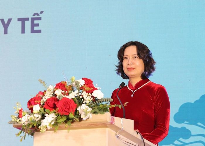 Thứ trưởng Nguyễn Thị Liên Hương phát biểu tại buổi lễ