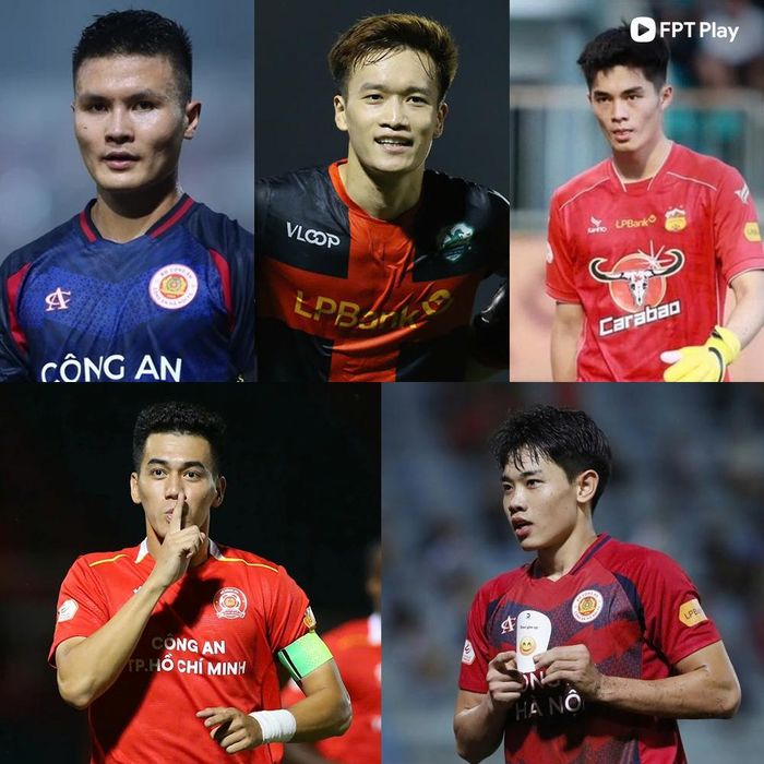 5 gương mặt trong cuộc đua Quả bóng vàng Việt Nam 2025 - Ảnh: Truyền hình FPT Play