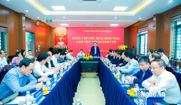 Quang cảnh cuộc làm việc. Ảnh: Thành Duy