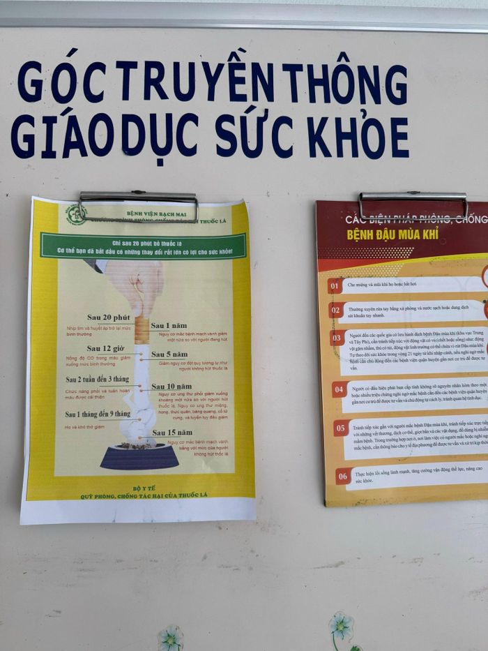 Truyền thông về phòng chống tác hại của thuốc lá tại các bệnh viện.