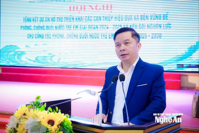 Ông Nguyễn Văn Nam - Phó Giám đốc Sở Y tế phát biểu khai mạc hội nghị. Ảnh: Thành Chung