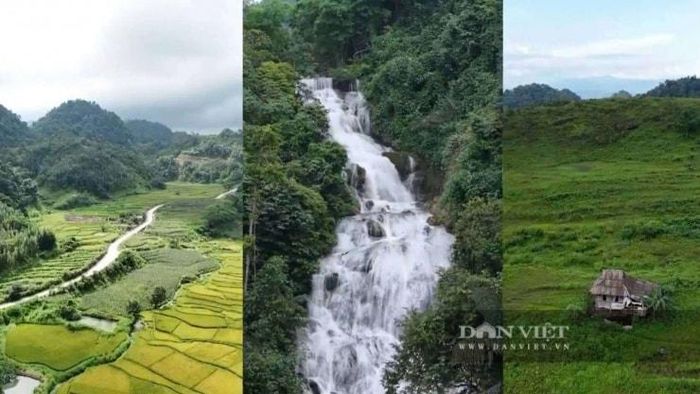 Vân Sơn sở hữu nhiều thắng cảnh đẹp như thác Trăng, động Nam Sơn và những thửa ruộng bậc thang kỳ vĩ.