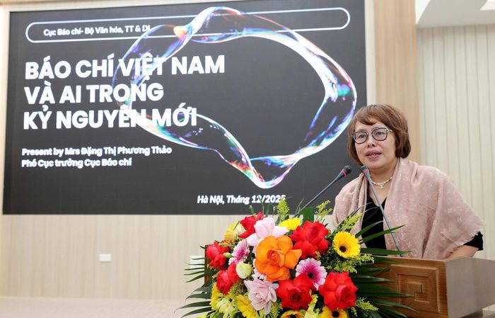 Bà Đặng Thị Phương Thảo, Phó Cục trưởng Cục Báo chí (Bộ Văn hóa, Thể thao và Du lịch) cho rằng cần sớm ban hành chiến lược quốc gia về báo chí trong kỷ nguyên AI.