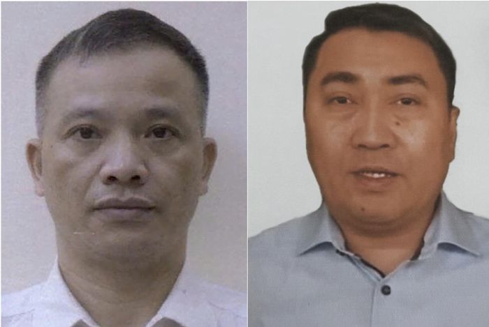 Đối tượng Nguyễn Văn Đài (bên trái), Lê Trung Khoa (bên phải). Ảnh: BCA