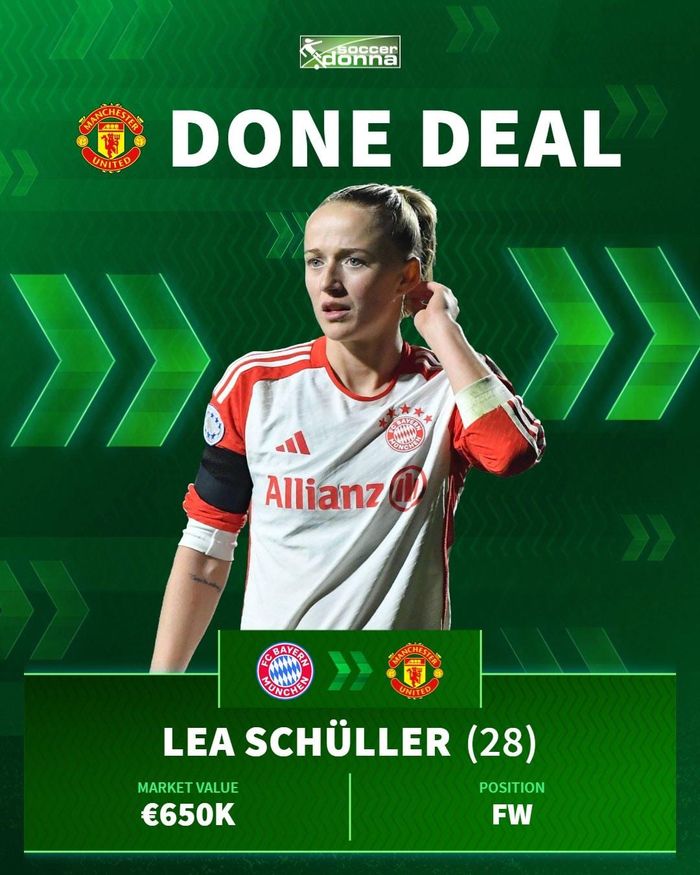 Lea Schuller rời Bayern Munich sau hơn năm năm gắn bó với tư cách chân sút hàng đầu